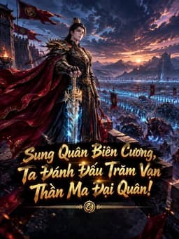 Bìa truyện Sung Quân Biên Cương, Ta Đánh Dấu Trăm Vạn Thần Ma Đại Quân!